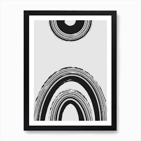 Abstract Minimalist Swirls Art Print