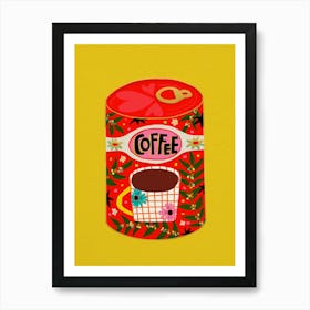 Coffee In Yellow 1 Art Print