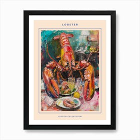 Kitsch Lobster Banquet Painting 1 Poster Art Print