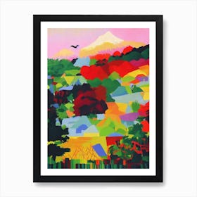 Chitwan National Park Nepal Abstract Colourful Art Print