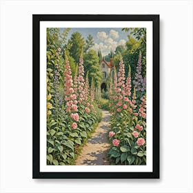 Foxglove Garden Art Print