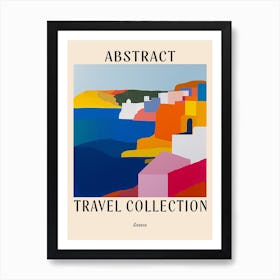 Abstract Travel Collection Poster Greece 6 Art Print