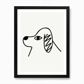 Dog Head Illustration Art Print
