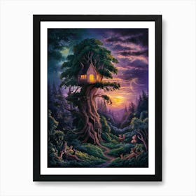 Tree House 2 Art Print