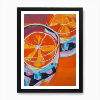 Oranges Negroni Cocktail Art Print