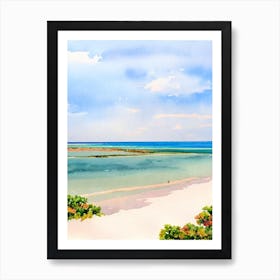 Flamingo Bay, Aruba Watercolour Art Print