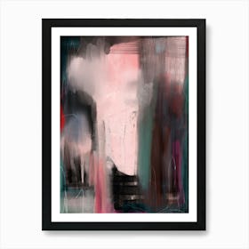 GREENWICH - Multi Colour Pink, Teal, Green. REd, Black, Abstract Art Print