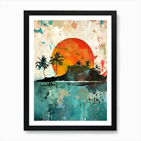 Sunset On The Island 1 Art Print