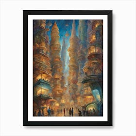 Futuristic City 1 Art Print