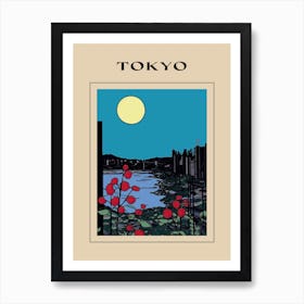 Minimal Design Style Of Tokyo, Japan 3 Poster Art Print