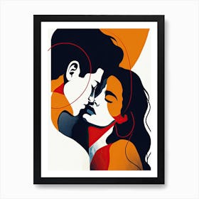 Kissing Couple, Valentine's Day Art Print