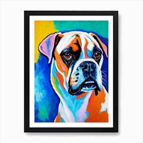 Boxer 3 Fauvist Style Dog Art Print