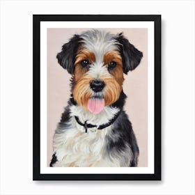 Dandie Dinmont 2 Terrier Watercolour Dog Art Print