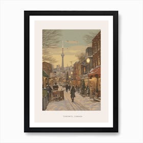 Vintage Winter Poster Toronto Canada 3 Art Print