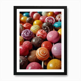 Colorful Lollipops Art Print