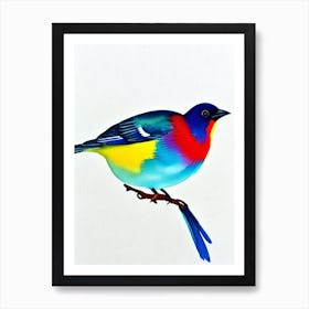 Cowbird Watercolour Bird Art Print