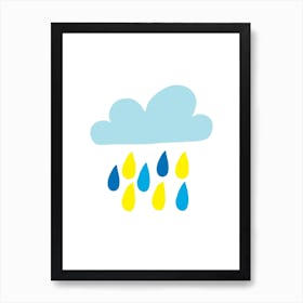 Blue Rain Cloud Art Print