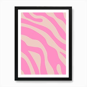 Vintage Retro Abstract Peach And Pink Art Print