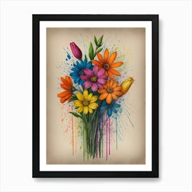 Colorful Flowers 1 Art Print