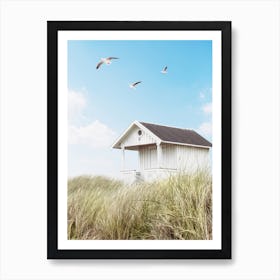 Beach Hut Art Print