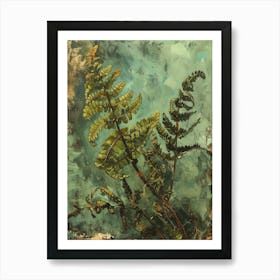 Forked Fern Painting 2 Art Print