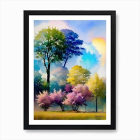 Colorful Trees 1 Art Print