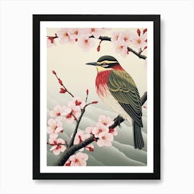 Bird Illustration Green Heron 1 Art Print