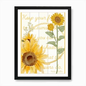 Sunflower Quote Art Art Print