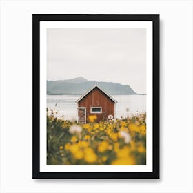 Vik Norway Cottage Art Print