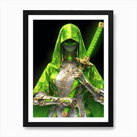 Green Cloak Art Print