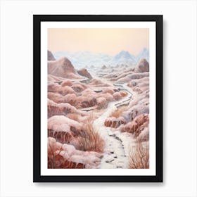 Dreamy Winter Painting Zhangye National Park China Art Print