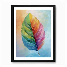 Rainbow Feather Art Print