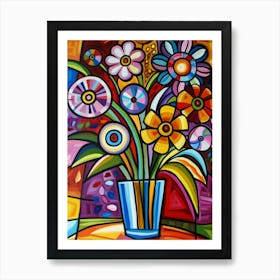 Flowers In A Vase 153 Art Print