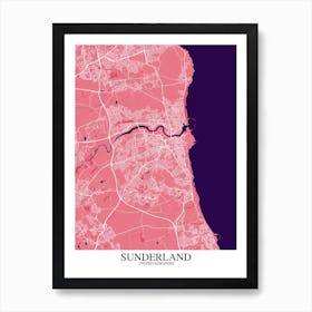 Sunderland Pink Purple Art Print