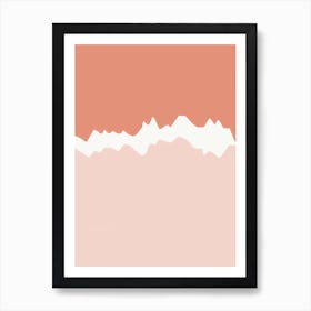 Pink And White Abstract Painting Art Print