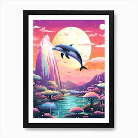 Dolphin In The Sky Art Print