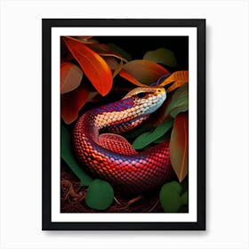 Dwarf Boa Snake Vibrant Art Print