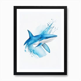 Bull Shark Watercolour Affiche