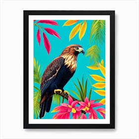 Golden Eagle Tropical bird Art Print