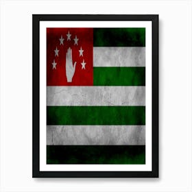 Abkhazia Flag Texture Art Print