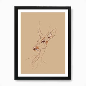 Deer Head Art Print