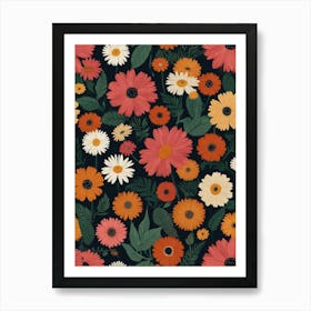 Floral Pattern 10 Art Print