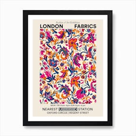 Poster Petals Tango London Fabrics Floral Pattern 4 Art Print