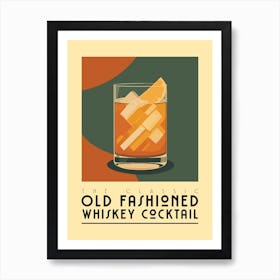 Old Fashioned Cocktail Art Print