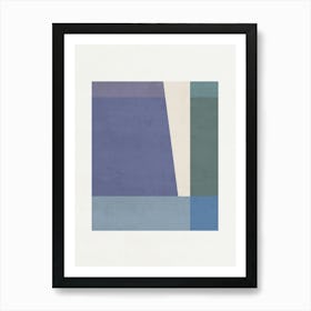 Abstract Shapes - blue 01 Art Print