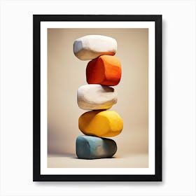Stacked Rocks, Stones Art 3 Art Print