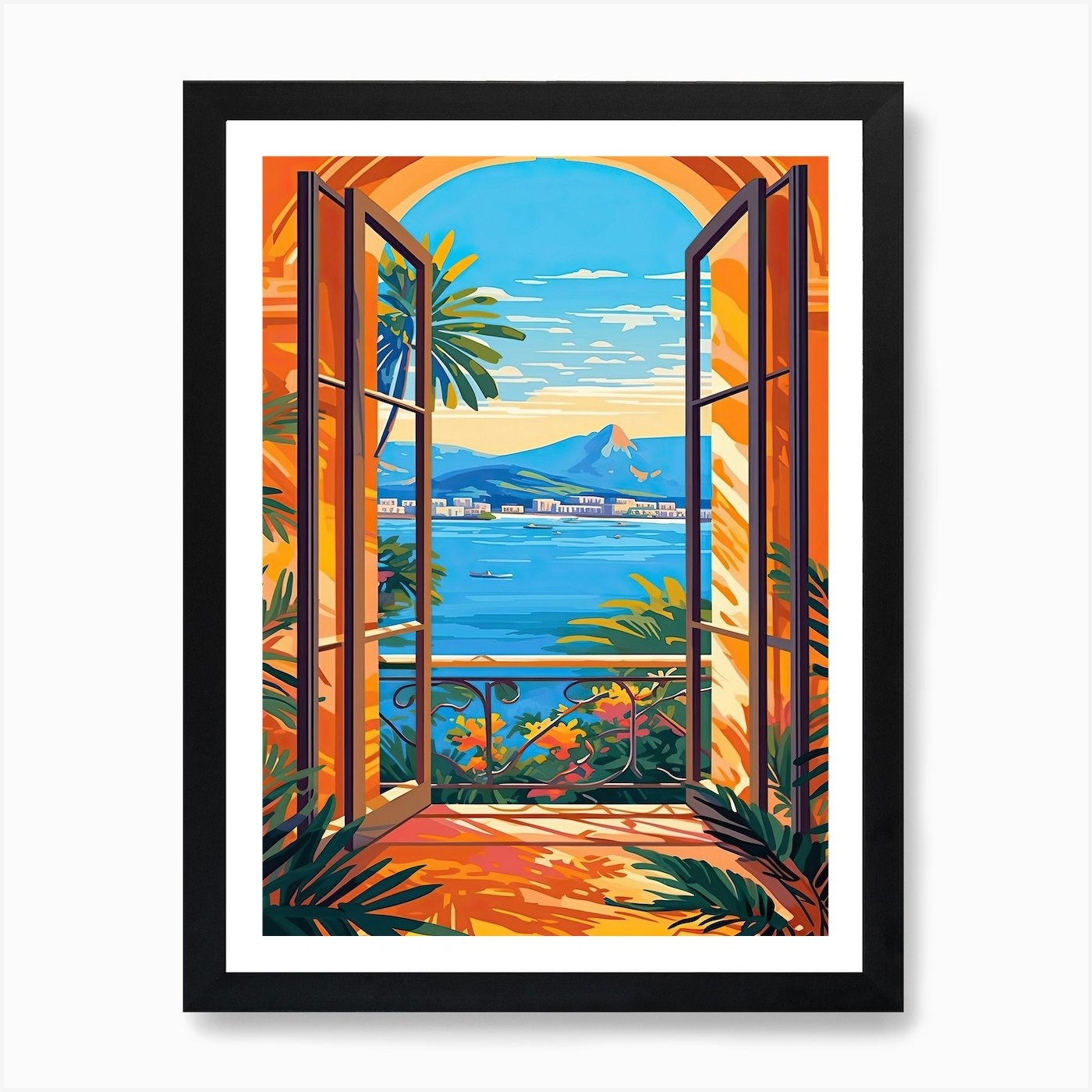 Capri Italy Travel Poster 3 Art Print by Sunny Artscapes - Fy