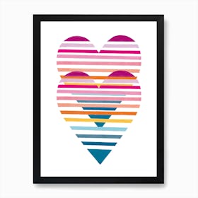 Two Hearts Art Print