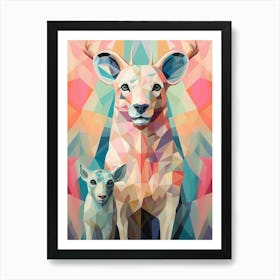 Abstract Geometric Animals 3 Art Print