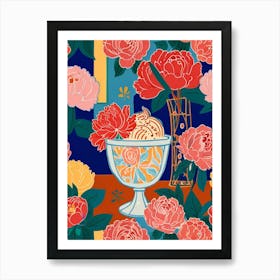 Peony Pattern Art Print